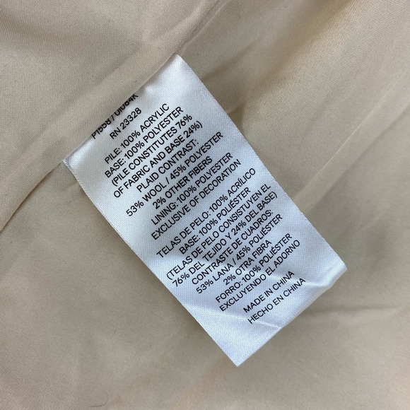 Pendleton Wool Blend Fuzzy Teddy Full Zip Cream Cozy‎ Warm Pockets Jacket Small - Picture 4 of 16